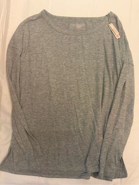 Victoria's Secret Heather Gray Long Sleeve Sleep Top